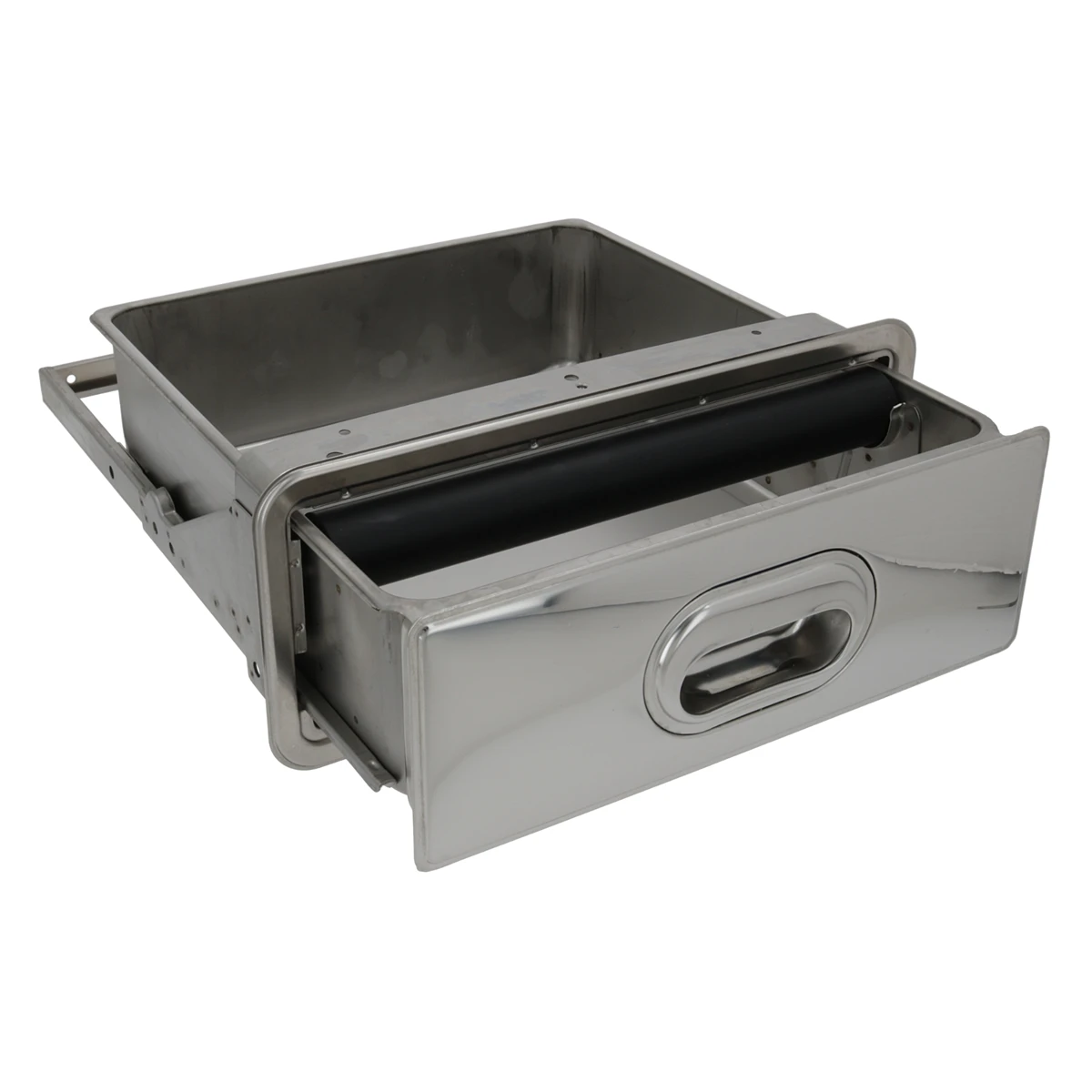 Stainless Steel Pull-out Knock Box Drawer 1 Stainless Steel Pull-out Knock Box Drawer