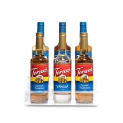 2 Tier Coffee Syrup Display Rack - 6 Bottles