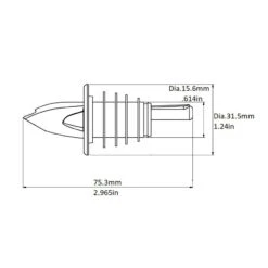 Plastic Pour Spouts - 12pk -Coffee Machine Shop EPBB5002003 1