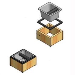 Maplewood Knockbox Set (7" X 7" X 4") -Coffee Machine Shop EPBB5002547 3