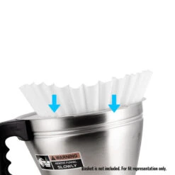 Paper Coffee Filters, Fits Batch Brewers - Size 13"x 5" (500 Count) -Coffee Machine Shop basekt filter place