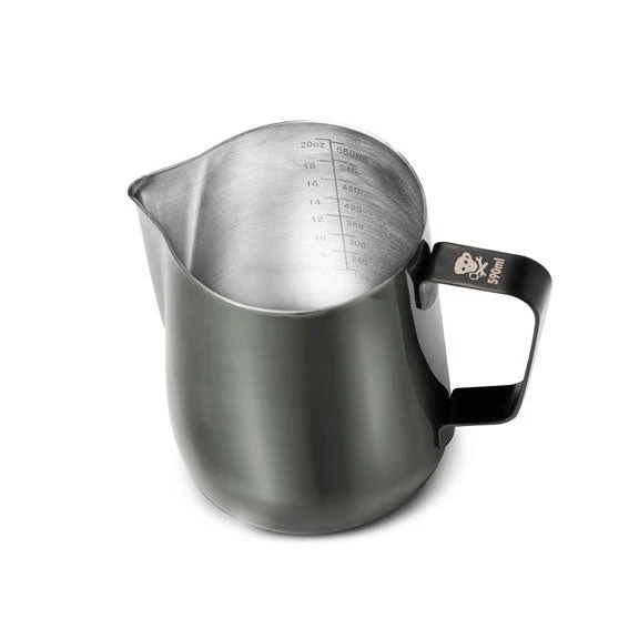 Colored Frothing Pitcher 20oz - Black 3 Colored Frothing Pitcher 20oz - Black - Image 3