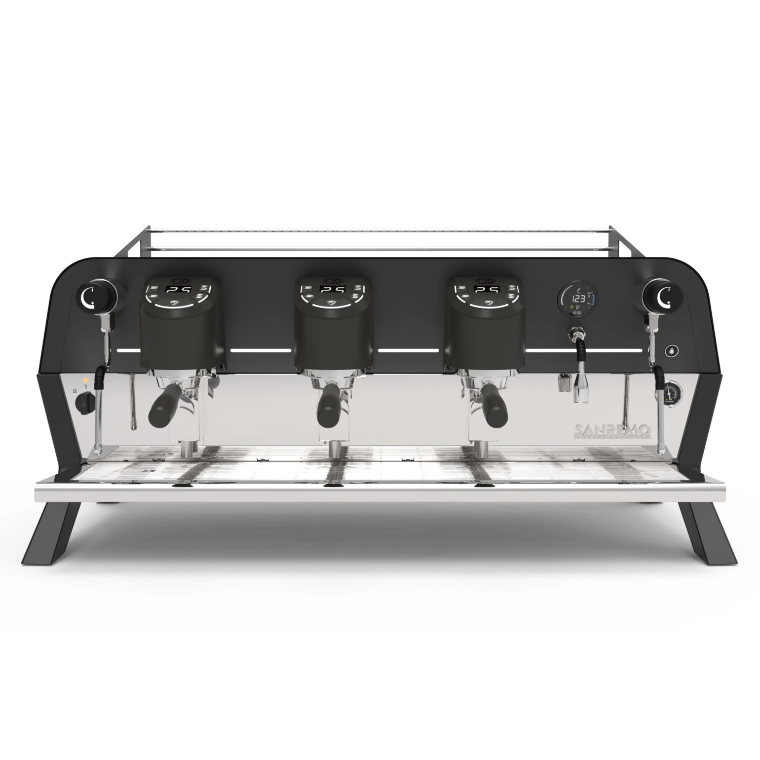 Sanremo F18SB 3 Group Volumetric Espresso Machine - Black 1 Sanremo F18SB 3 Group Volumetric Espresso Machine - Black