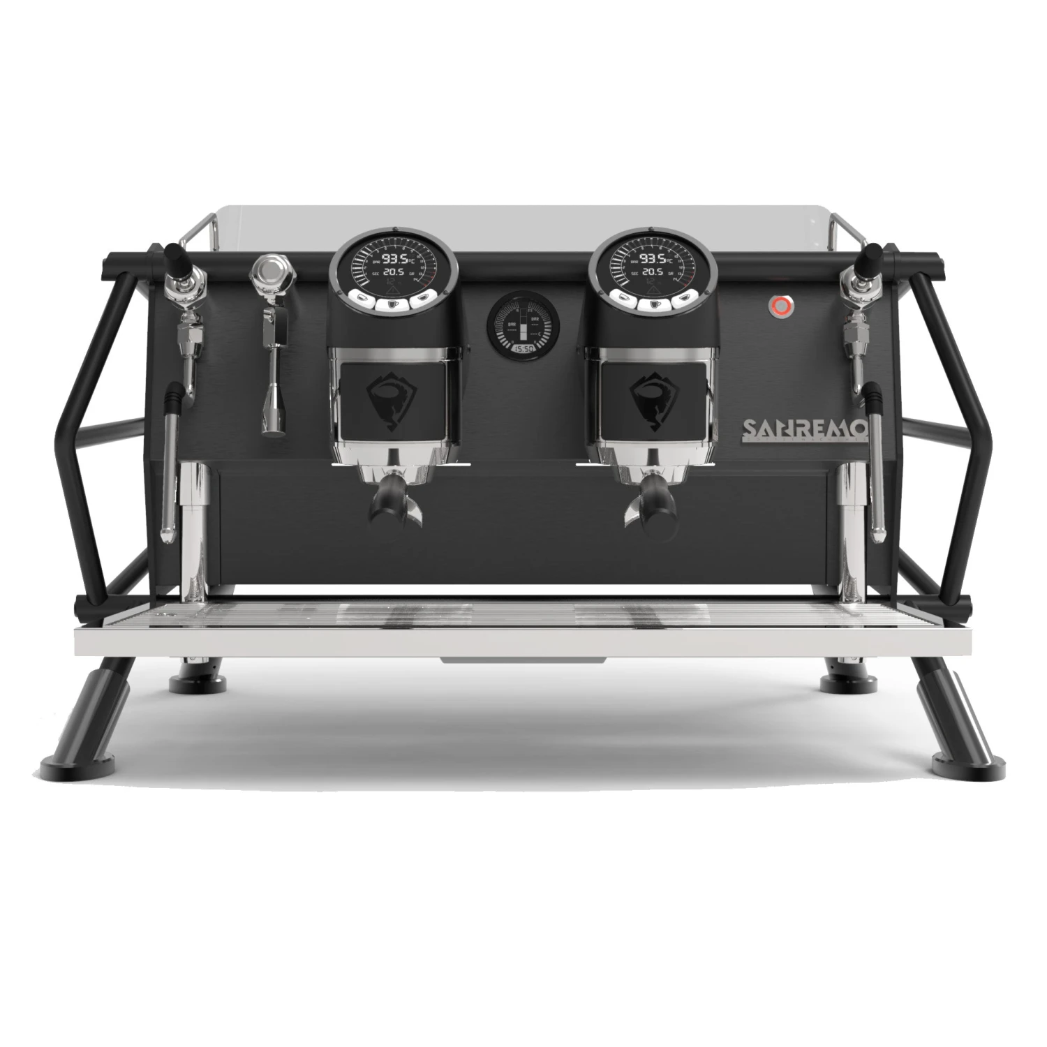 Sanremo Café Racer Naked 2 Group Volumetric Espresso Machine - Black/Black 1 Sanremo Café Racer Naked 2 Group Volumetric Espresso Machine - Black/Black