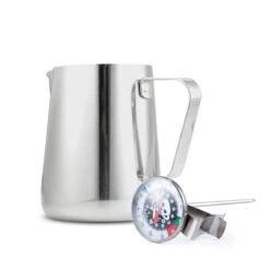 32oz. Espresso Milk Steaming Pitcher & Thermometer Combo