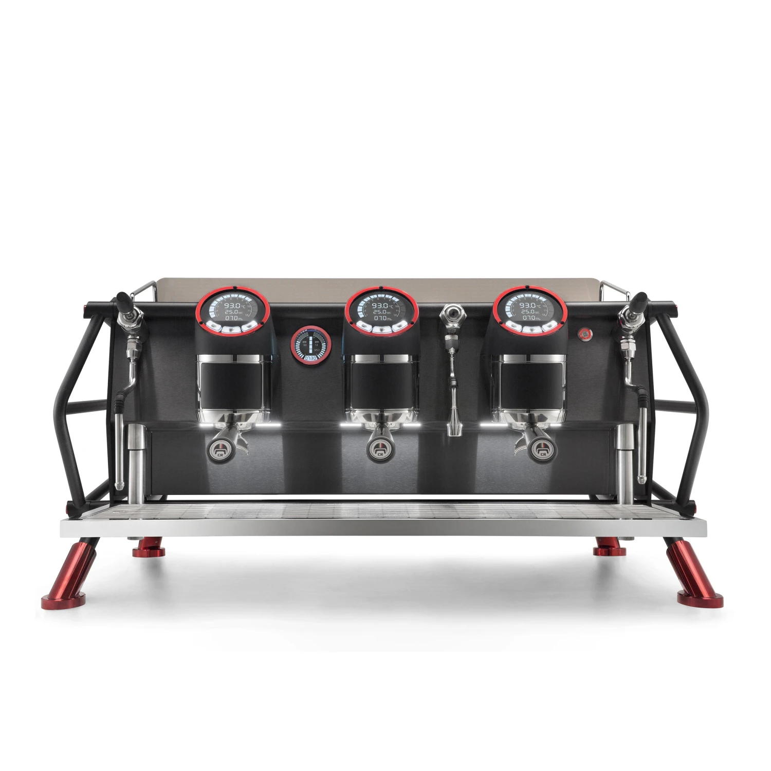 Sanremo Café Racer Naked 3 Group Volumetric Espresso Machine - Black/Red 1 Sanremo Café Racer Naked 3 Group Volumetric Espresso Machine - Black/Red